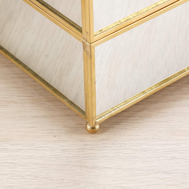 WaiTing Decorative Tissue Box Holder, Glass Napkin Storage Box Pumping Paper Dispenser Facial Tissue Holder for Dresser Bathroom Bedroom Home Office Car Restaurant - Ideal Gift (Mirror) - Image 5
