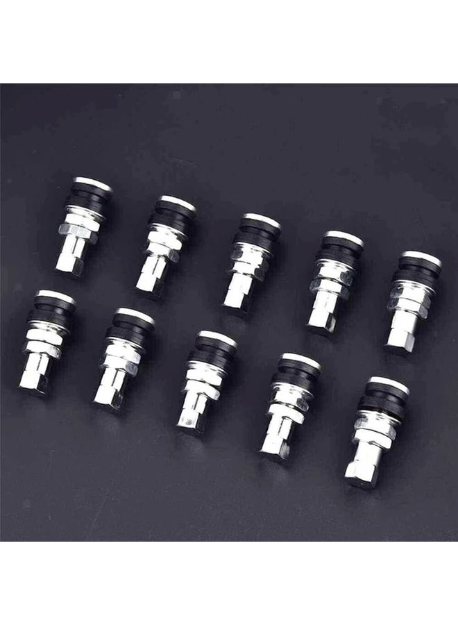10Pcs TR414 Metal Valve Stems Tubeless Tire Inflation Valves For ATV Motorcycle - Image 1