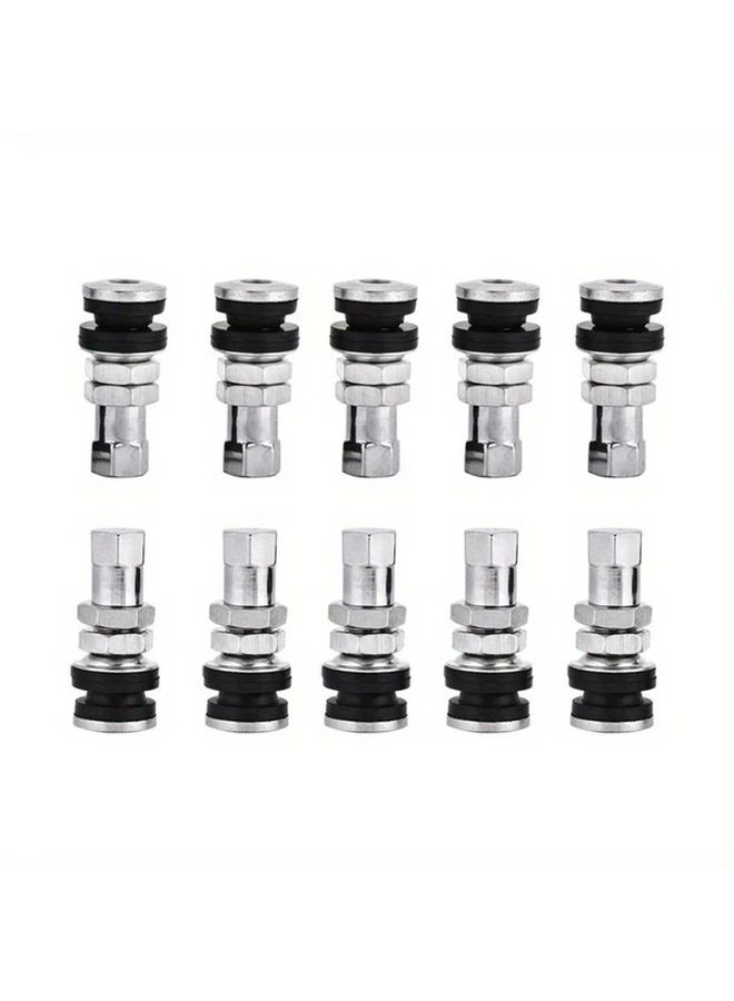 10Pcs TR414 Metal Valve Stems Tubeless Tire Inflation Valves For ATV Motorcycle - Image 2