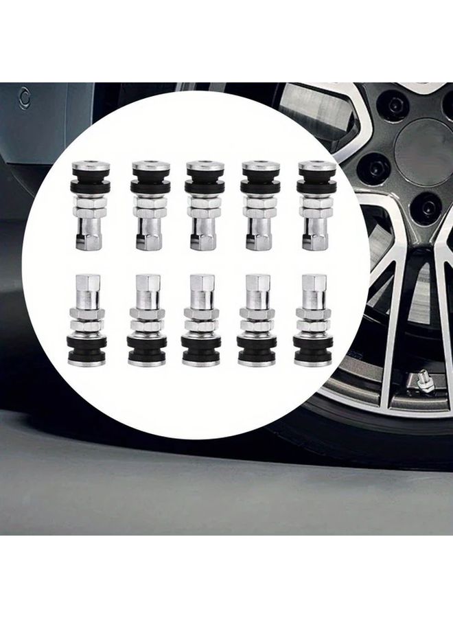 10Pcs TR414 Metal Valve Stems Tubeless Tire Inflation Valves For ATV Motorcycle - Image 4