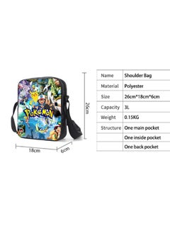 Pokemon Cartoon Backpack Three-piece Student School Bag  - Image 3