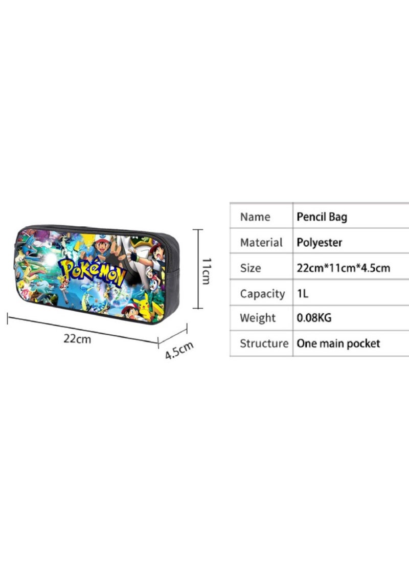 Pokemon Cartoon Backpack Three-piece Student School Bag  - Image 4