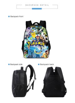 Pokemon Cartoon Backpack Three-piece Student School Bag  - Image 5
