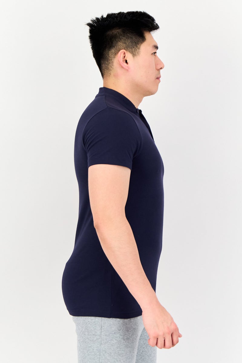 PUMA One8 Men Sportswear Fit Brand Logo Short Sleeves Outdoor Polo Shirt, Navy - Image 4