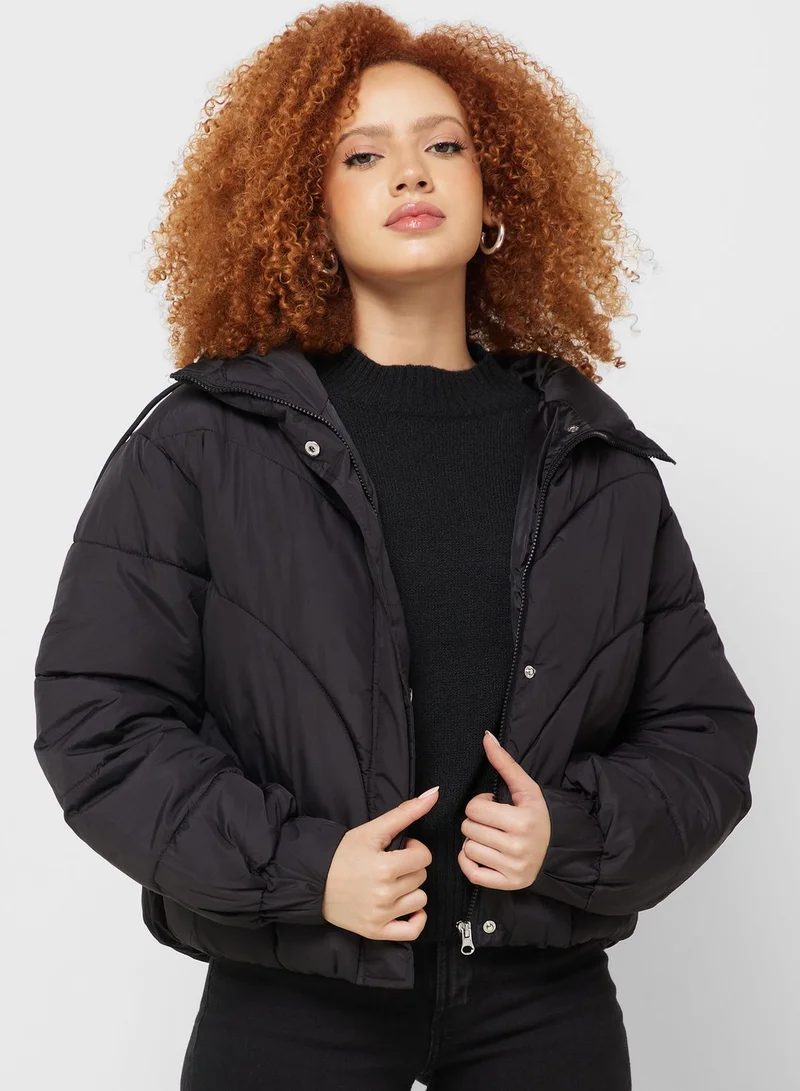 Jacqueline de Yong Zip Through Puffer Jacket
