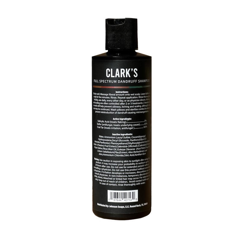 CLARK's Full Spectrum Dandruff Shampoo with Coal Tar, Salicylic Acid, and Sulfur, 8 Fl Oz - Image 2