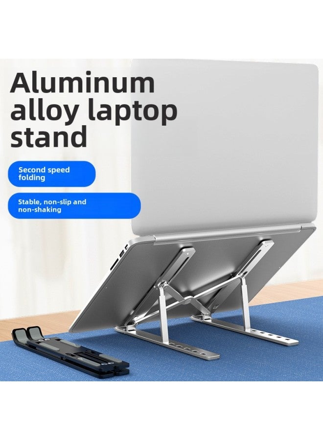 N3 Aluminum Alloy Laptop Desktop Stand Folding Mobile Phone Tablet Height Increasing Cooling Base Hanging Support Frame-Color:N3 Aluminum Alloy Six-gear  With Storage Bag - Image 3