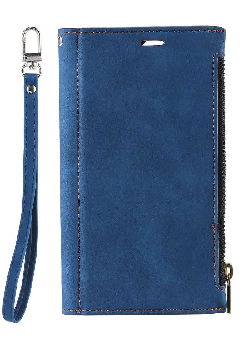 Suteni Flip Cover Leather Protective Hidden Card Slots Phone Case for iPhone