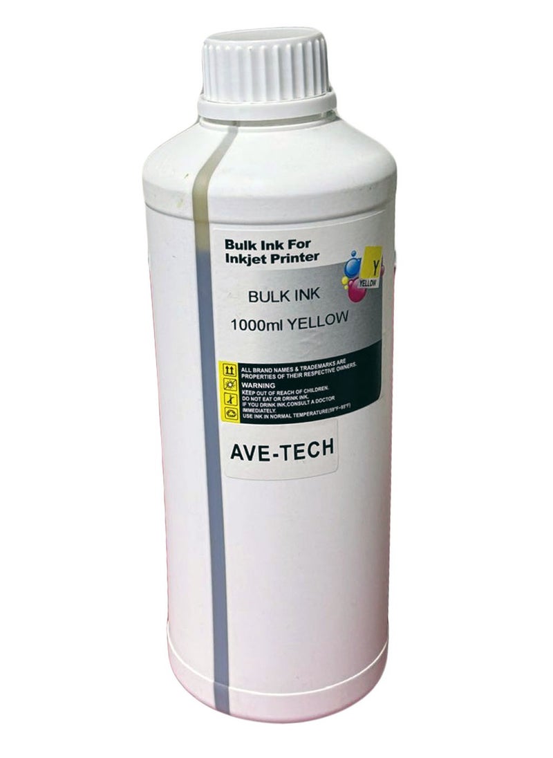 AVE-TECH حبر متميز 1000 مل أصفر / للاستخدام في HP / للاستخدام في Canon 