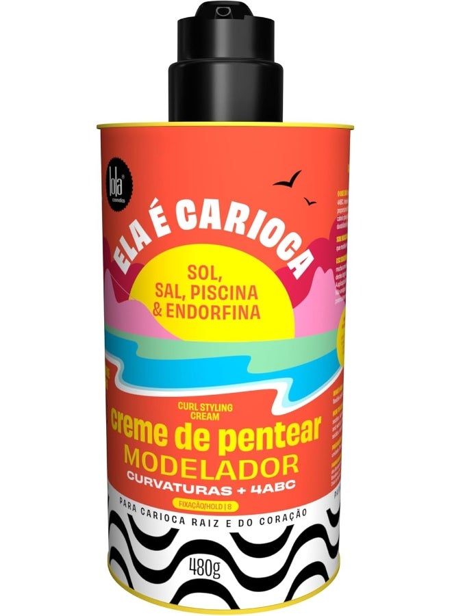 Lola from Rio كريم تصفيف الشعر إيلّا إي كاريواكا مع ماء جوز الهند - يحدد التجاعيد، يوفر ثباتًا مرنًا ويقضي على التجاعيد، مثالي لجميع أنواع التجاعيد (250 مل) - Image 1