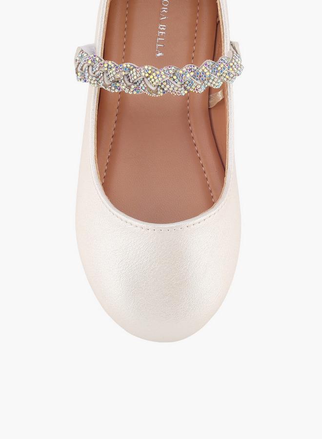 Flora Bella By Shoexpress Flora Bella Girls Embellished Hook & Loop Mary Jane Shoes - Image 4