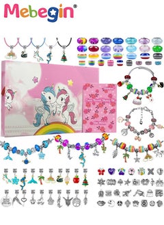 MEBEGIN 150PCS Jewelry Making Kit with 31 PCS Charm Pendants, 60 PCS Beads and Other Accessaries, DIY Bracelets, Creative Jewelry Making Activity, Art and Craft Kit with Beautiful Packaging, Ideal Gift for Girls  - Image 1