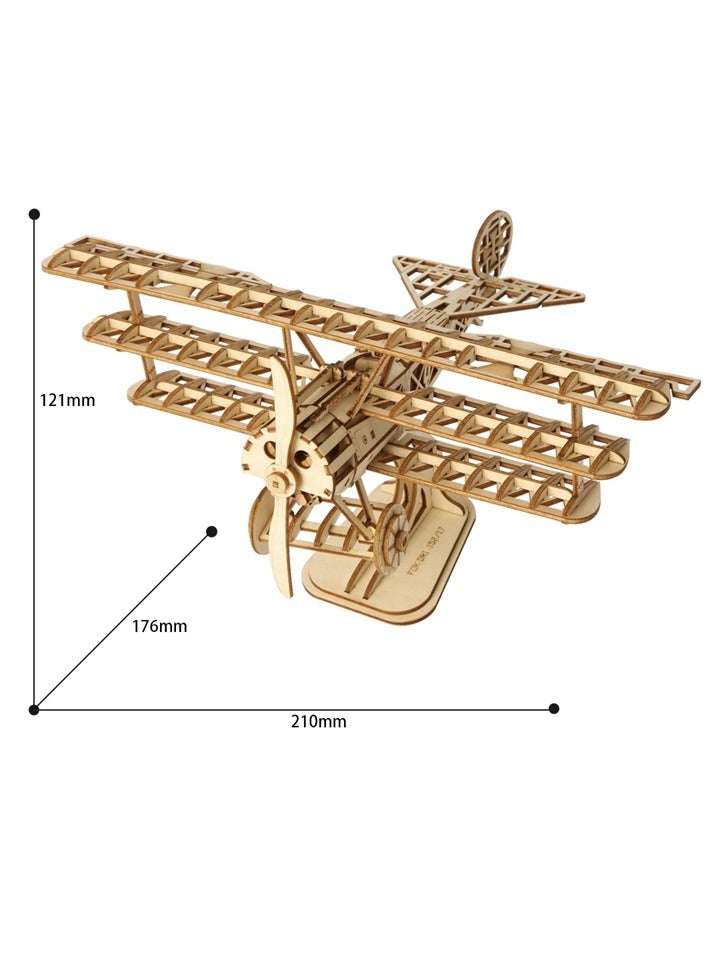 Robotime Rolife Airplane TG301, Assembly Brain Teaser 3D Wooden Puzzle DIY Build Model Crafts Kits, Unique Home Decor Birthday Gifts for Teens & Adults - Image 2