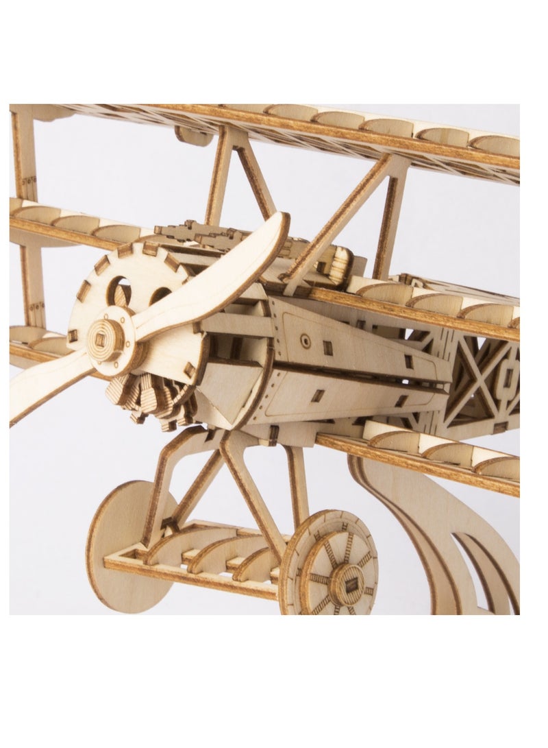 Robotime Rolife Airplane TG301, Assembly Brain Teaser 3D Wooden Puzzle DIY Build Model Crafts Kits, Unique Home Decor Birthday Gifts for Teens & Adults - Image 3