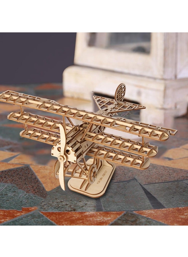 Robotime Rolife Airplane TG301, Assembly Brain Teaser 3D Wooden Puzzle DIY Build Model Crafts Kits, Unique Home Decor Birthday Gifts for Teens & Adults - Image 4
