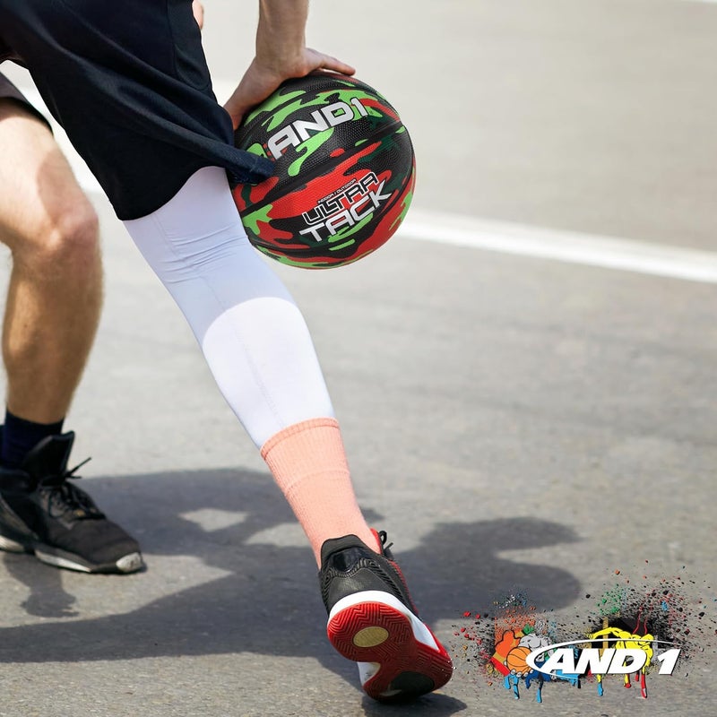 And1 Ultra Grip Basketball: Official Regulation Size 7 (29.5 inches) Rubber- Deep Channel Construction Streetball, Made for Indoor Outdoor Basketball Games - Image 4