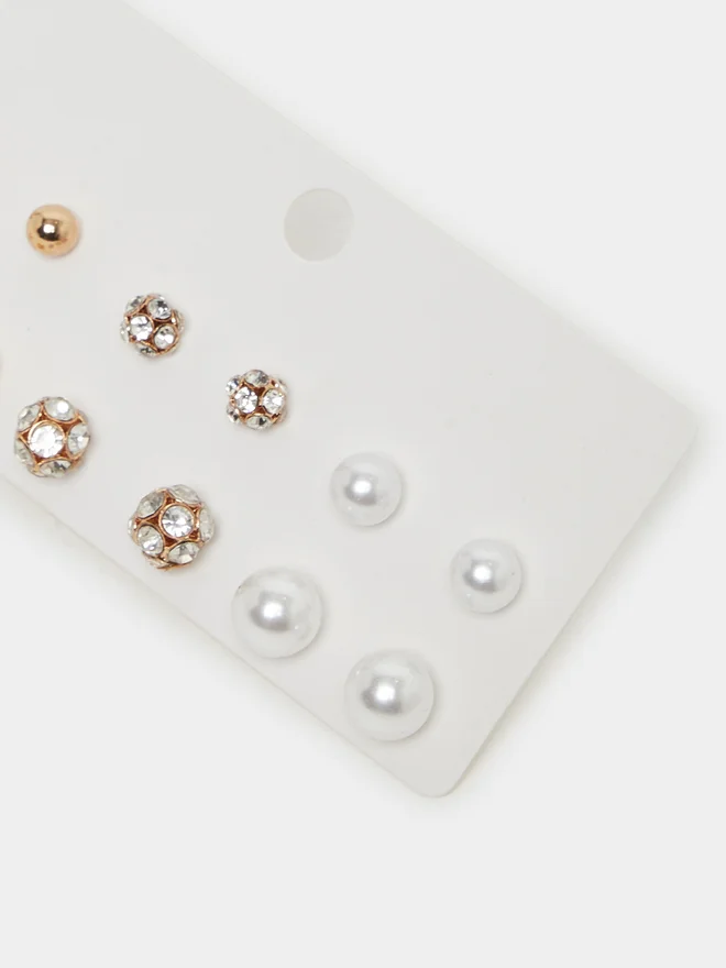 Styli Styli Set of 6 - Pearl Stud Earrings