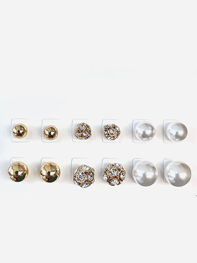 Styli Styli Set of 6 - Pearl Stud Earrings  - Image 5