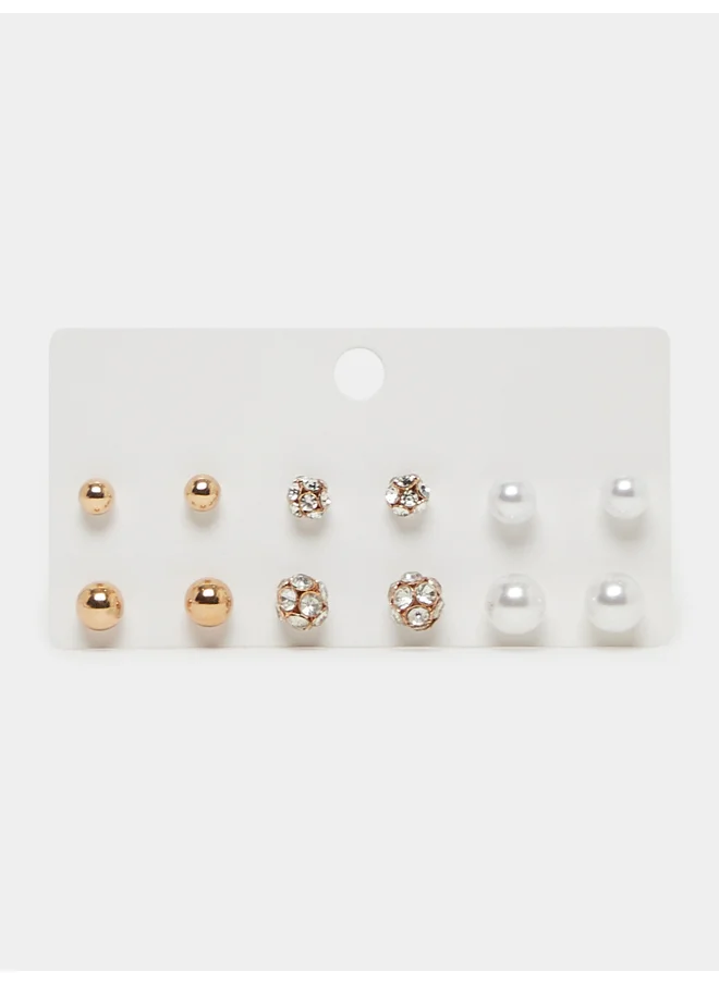 Styli Styli Set of 6 - Pearl Stud Earrings