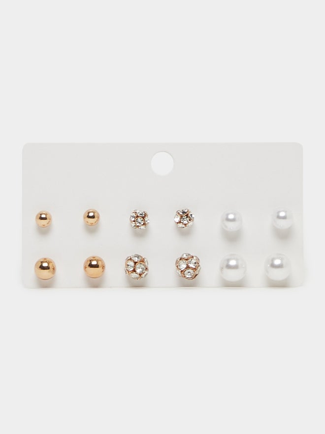 Styli Styli Set of 6 - Pearl Stud Earrings  - Image 1