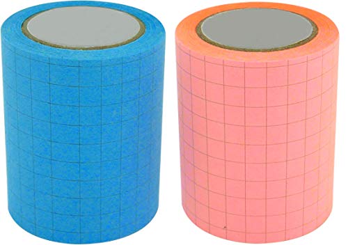 4A Full Adhesive Sticky Notes, Sticky Rolls with Dispenser and 2 Refill Rolls, Neon Blue and Pink, Grid Lines, 2 x 315 Inches, Colorful Graph Sticky Notes for Notebook, Office, Home - Image 4