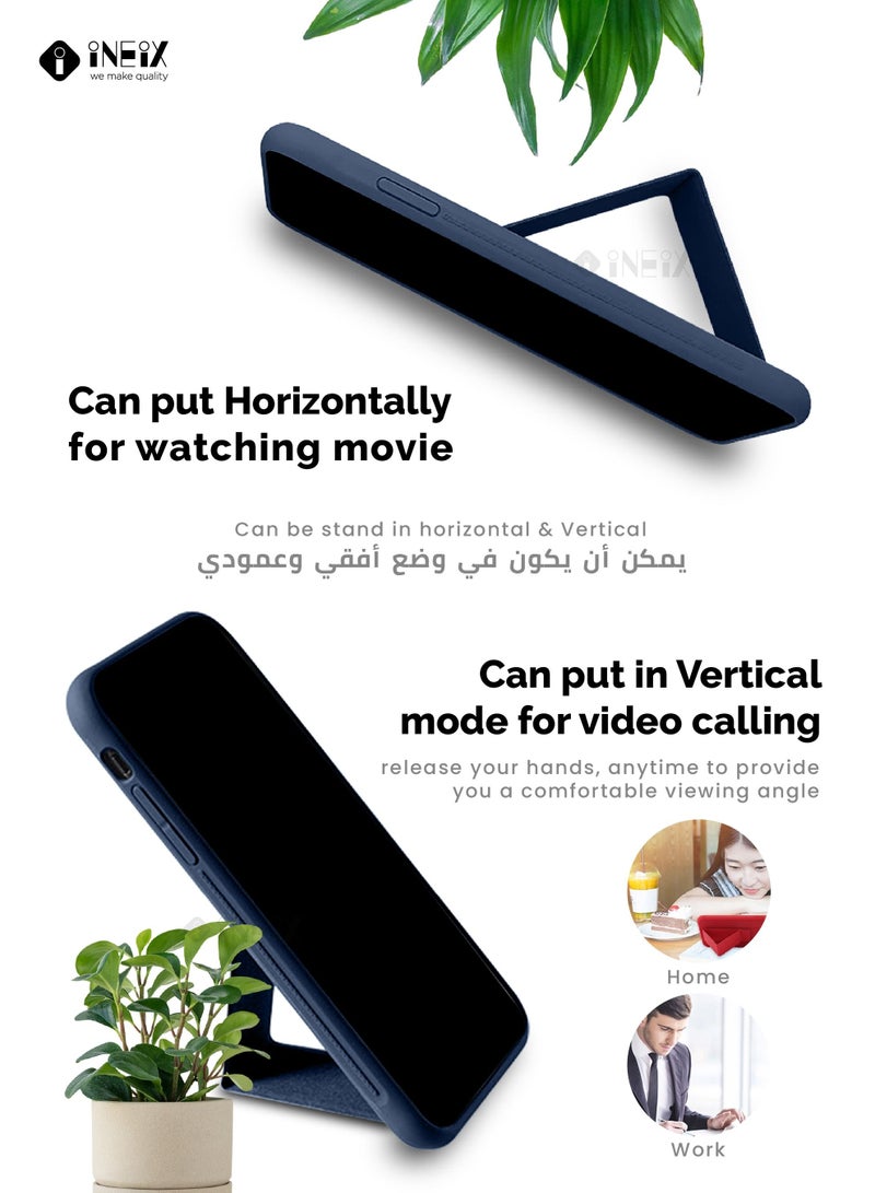 إينيكس جراب حماية 3 في 1 مغناطيسي ذو مسند للهاتف وسوار لأصابع اليد لهاتف هونر‎‎ ‎70‎‎ - أزرق بحري - Image 3