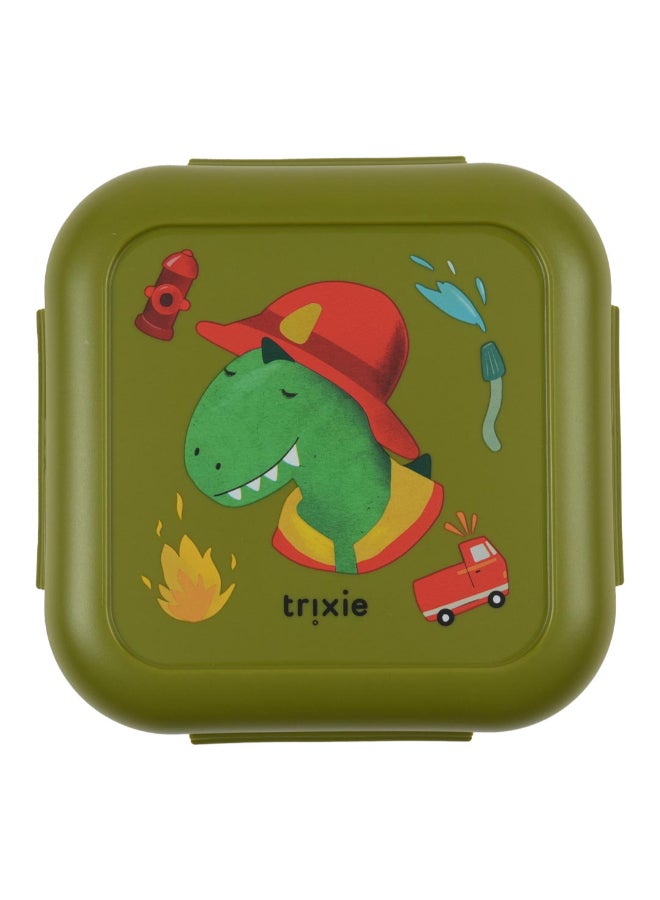 Trixie Snack Box With Clips - Fireman Mr. Dino - Image 1