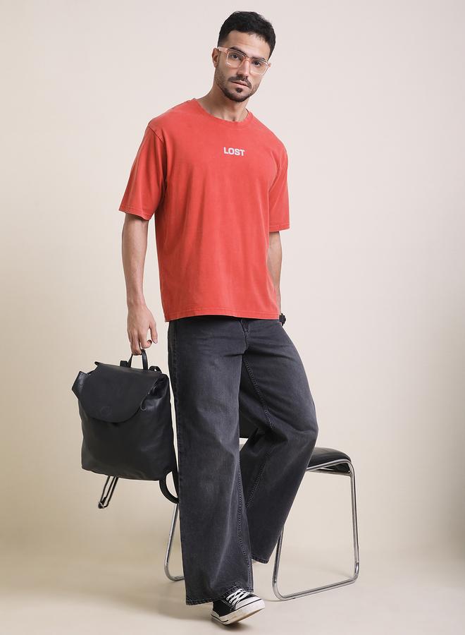 Difference of Opinion Men Oversized Acid Wash Printed T-Shirt - Image 4