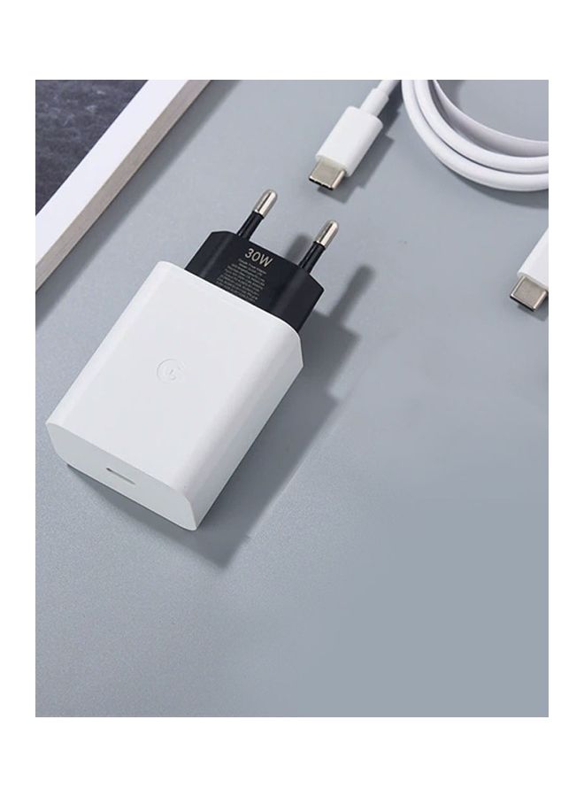 Google 30W USB C Fast 2 Pins Charger White - Image 5