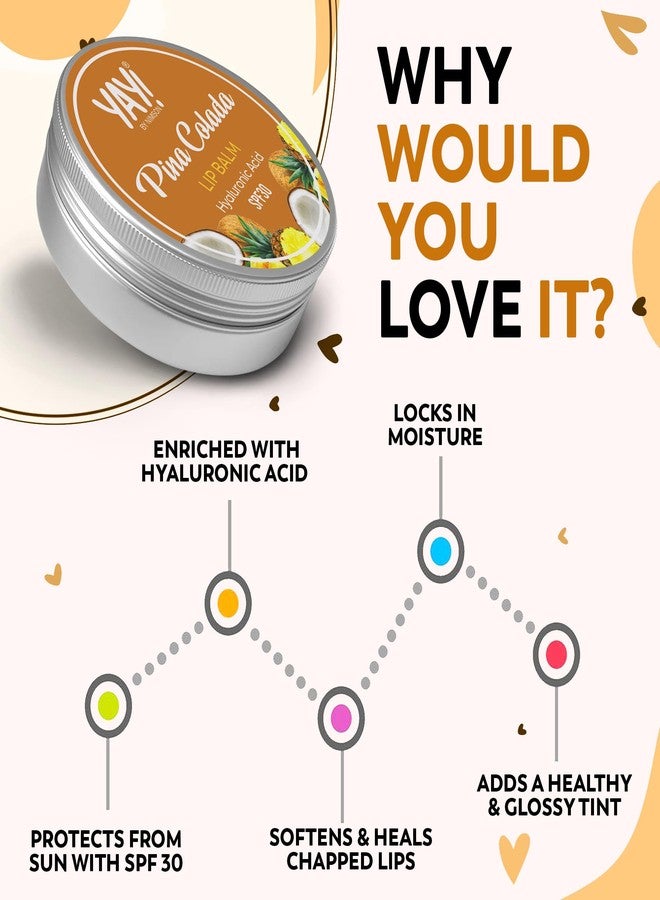 Nimson Yay! By Nimson Pina Colada & Mint Mojito Lip Balm (Pack of 2) With Hyaluronic Acid with SPF 30, For Refreshed & Hydrated Lips, Protects from Sun Damage, For Men and Women - 50g Each - Image 3