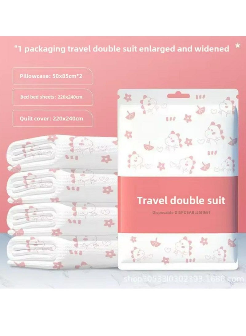 Disposable Sheet and Pillowcase Comfort and Hygiene Ideal for Travel and Hotels Ensures cleanliness and comfort during travel and hotel stays - Image 1