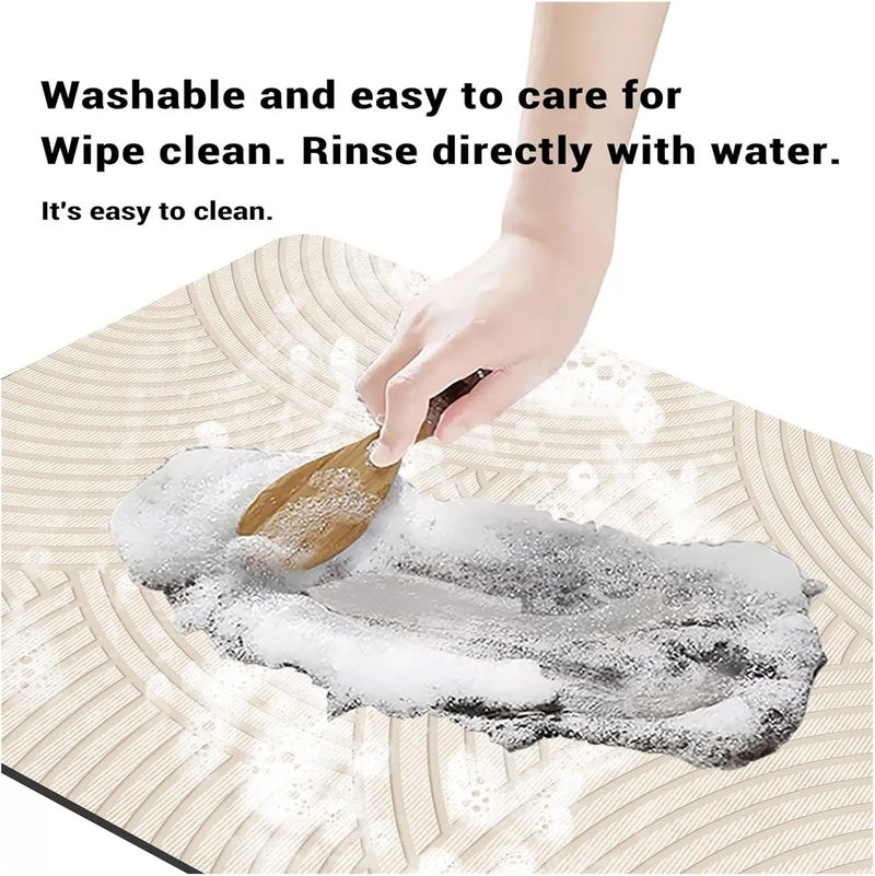 Super Absorbent Bath Mats Bathroom Anti Slip Shower Foot Mat Quick Dry Bathtube Carpet Toilet Rug Doormat Washable(A,45cmx70cm) - Image 4