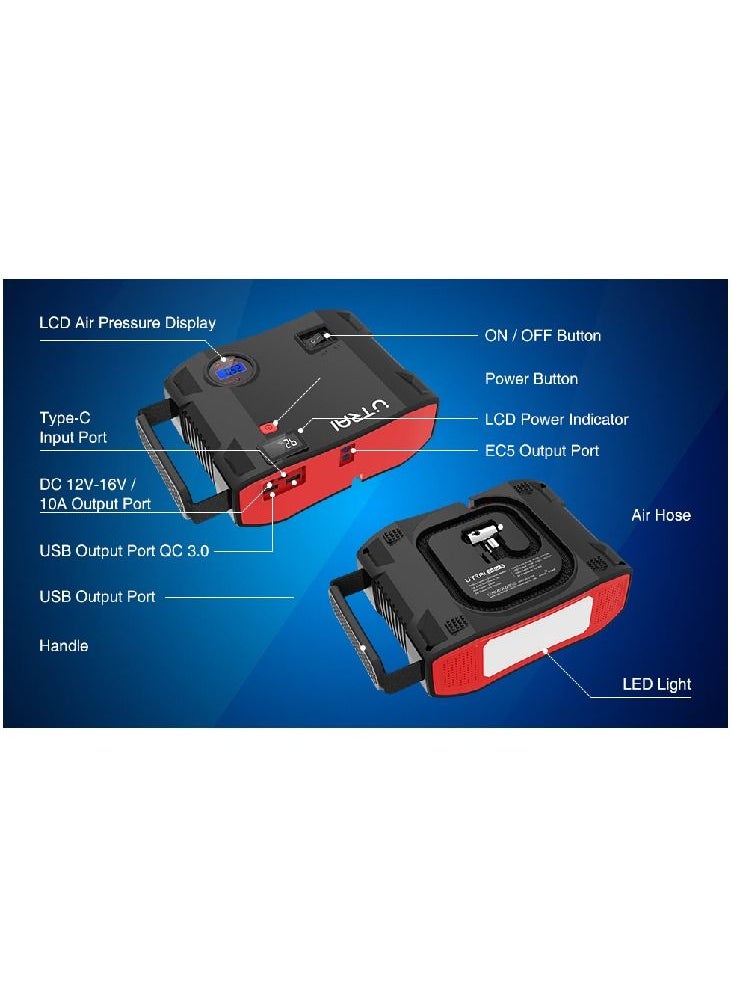 UTRAI - UTRAI Jstar 5 Portable Jump Starter with Air Compressor Battery - Image 1