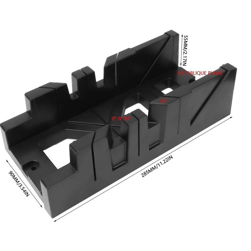 Plastic Miter Box With 45 90 Degree Angle Slots And Saw Storage For Woodworking Tools - Image 2