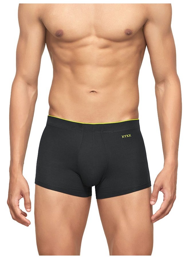 XYXX XYXX Men's Underwear Uno IntelliSoft Antimicrobial Micro Modal Trunk Pack of 2 (Dress Blue ; Coral Grey; L)  - Image 2