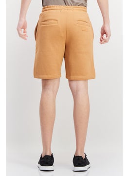 Blank Essentials Men Brand Logo Basic Shorts, Camel  - Image 3