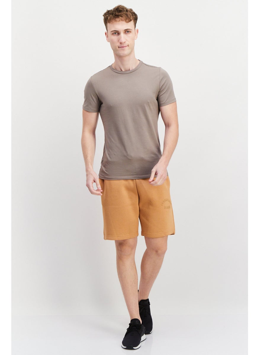 Men Brand Logo Basic Shorts, Camel - pzsku/Z0C94666135941A9EEA6CZ/45/_/1737642161/dbf32469-7ae1-4719-a8a7-b076af41801b