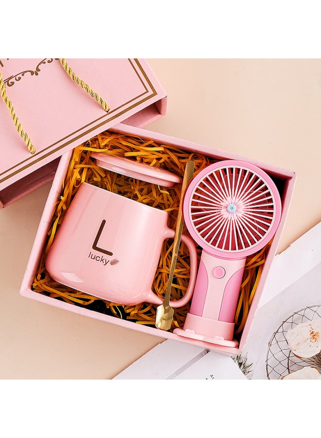 Cup Opening Accompanying Gift Practical Small Gift Fan Gift Box Ceramic Cup Water Cup For Customers And Employees Gift Batch