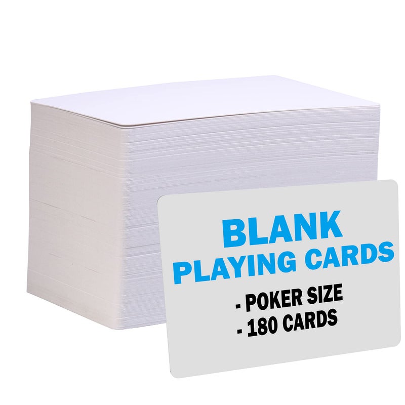 IMAGAME White Blank Playing Cards â€“ 180PCS, Poker Size, Perfect for DIY Flash Cards, Creat Your Own Game, Study Learning, Leave a Message, Writing Words and Drawing. - Image 2