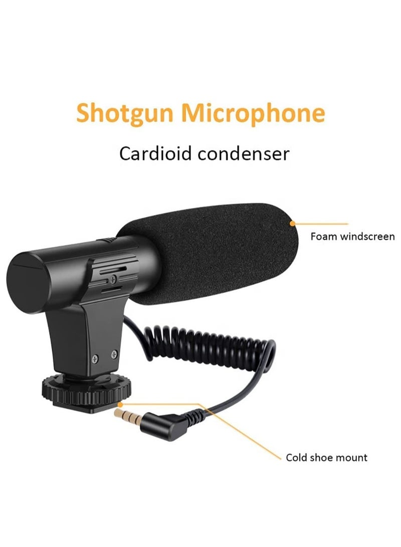 ELTRAZONE Smartphone Vlogging Tripod Kit With Fill Light, Microphone, And Phone Clip For YouTube/Tiktok/Instagram/Fitness Yoga Black. - Image 5