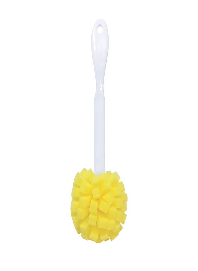 Lola Products The Original Flower Shaped Kitchen Foam Sponge Puff Bottle Brush W/ Plastic Non-Slip Grip Handle Non-Scratch Bottle Cleaner - Light Duty Cleaning, Dishwasher Safe - Image 1