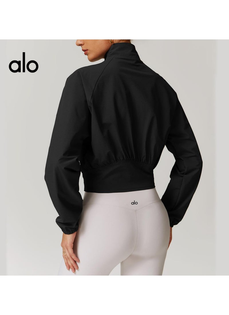 alo - Alo stand-up collar jacket, breathable sports top, outdoor fitness cardigan - Image 1