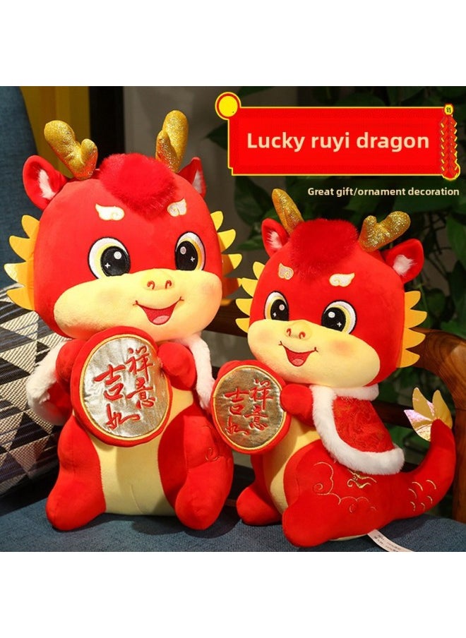 Generic - Dragon Year Mascot Plush Toy Chinese Dragon Doll Ruyi Auspicious Dragon Doll 2024 Ragdoll Decoration-Specifications:20cm-Color:Good Luck - Image 1