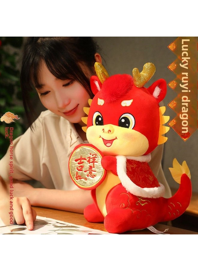 Generic - Dragon Year Mascot Plush Toy Chinese Dragon Doll Ruyi Auspicious Dragon Doll 2024 Ragdoll Decoration-Specifications:20cm-Color:Good Luck - Image 1