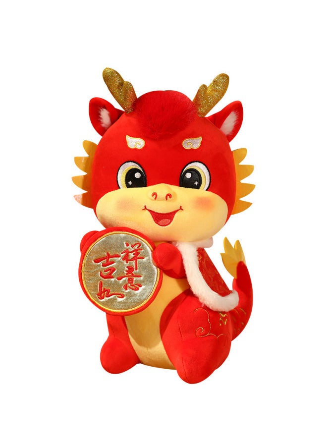 Generic - Dragon Year Mascot Plush Toy Chinese Dragon Doll Ruyi Auspicious Dragon Doll 2024 Ragdoll Decoration-Specifications:20cm-Color:Good Luck - Image 1