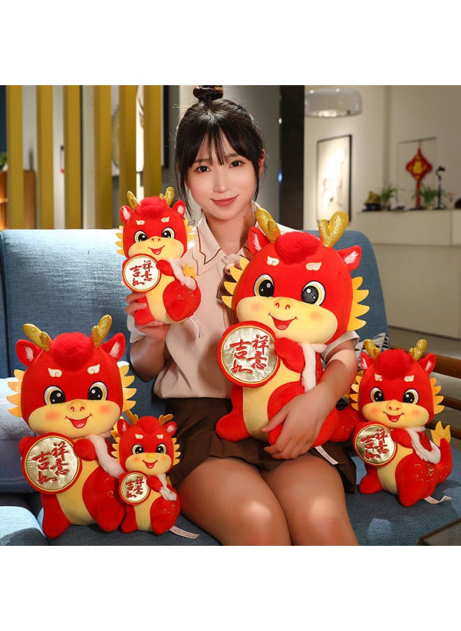 Generic - Dragon Year Mascot Plush Toy Chinese Dragon Doll Ruyi Auspicious Dragon Doll 2024 Ragdoll Decoration-Specifications:20cm-Color:Good Luck - Image 1