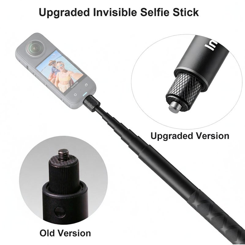 Insta360 Upgraded Invisible Selfie Stick Aluminum Alloy with 1/4 Inch Screw 23.3-114.1cm/ 9.2-44.9in Adjustable Length for Insta360 X3/ ONE X2/ ONE X/ ONE RS/ ONE R/ ONE/ GO 2 - Image 4