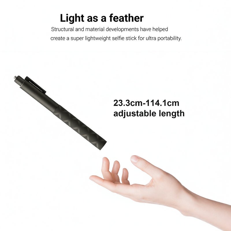 Insta360 Upgraded Invisible Selfie Stick Aluminum Alloy with 1/4 Inch Screw 23.3-114.1cm/ 9.2-44.9in Adjustable Length for Insta360 X3/ ONE X2/ ONE X/ ONE RS/ ONE R/ ONE/ GO 2 - Image 5