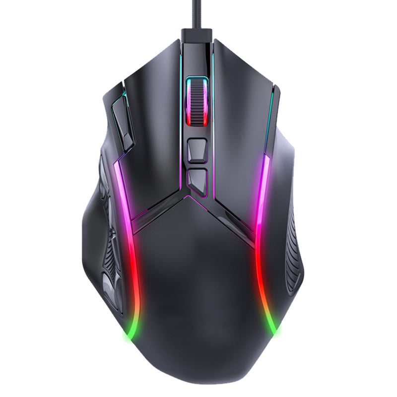 Gaming Mouse RGB Wired 12800DPI 12 Keys Macro Definition Computer Replacement Accessories - Image 3