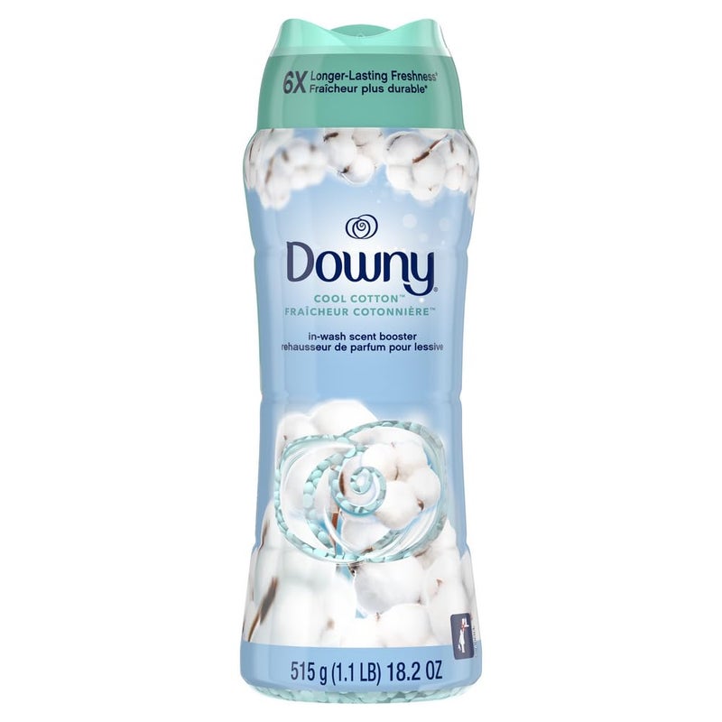 Downy Cool Cotton In-Wash Laundry Scent Booster Beads, 18.2 oz, laundry scent beads, Long-lasting Freshness - Image 1